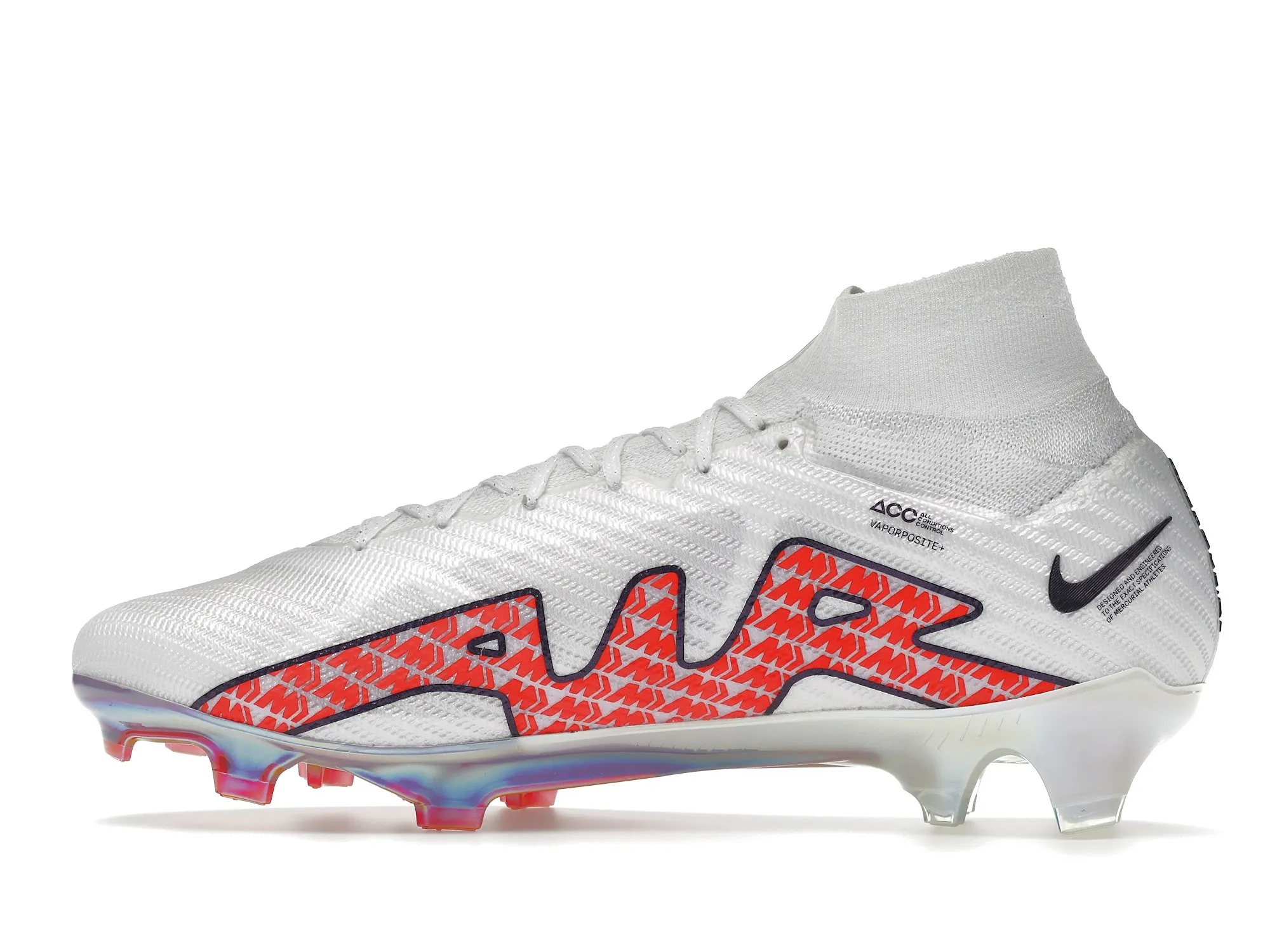 Фото № 5 с приближением к товару «‎Nike Zoom Mercurial Superfly 9 Elite FG White Bright Crimson»