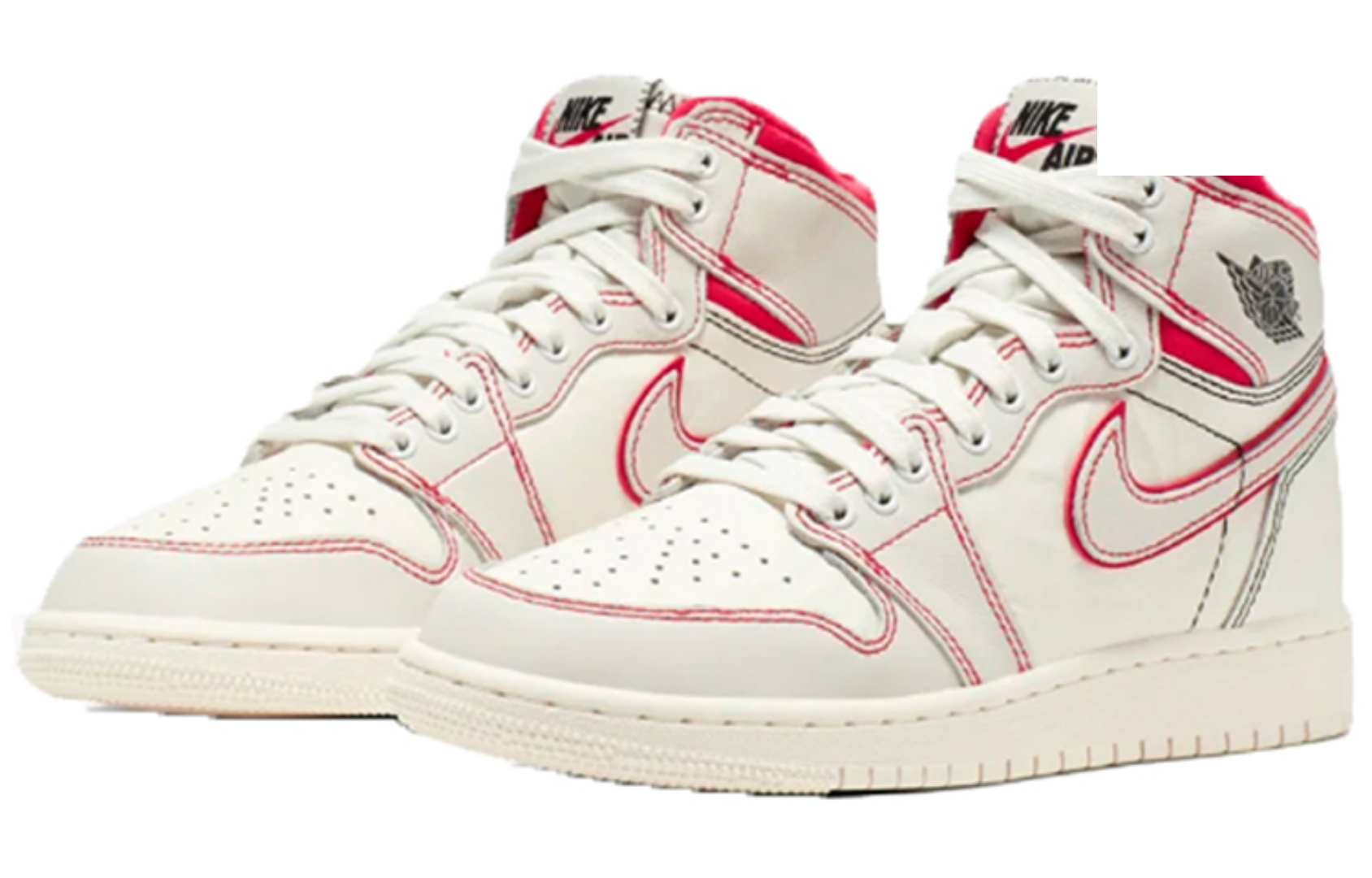 Фото № 3 с приближением к товару «‎Jordan 1 Retro High Phantom Gym Red (GS)»