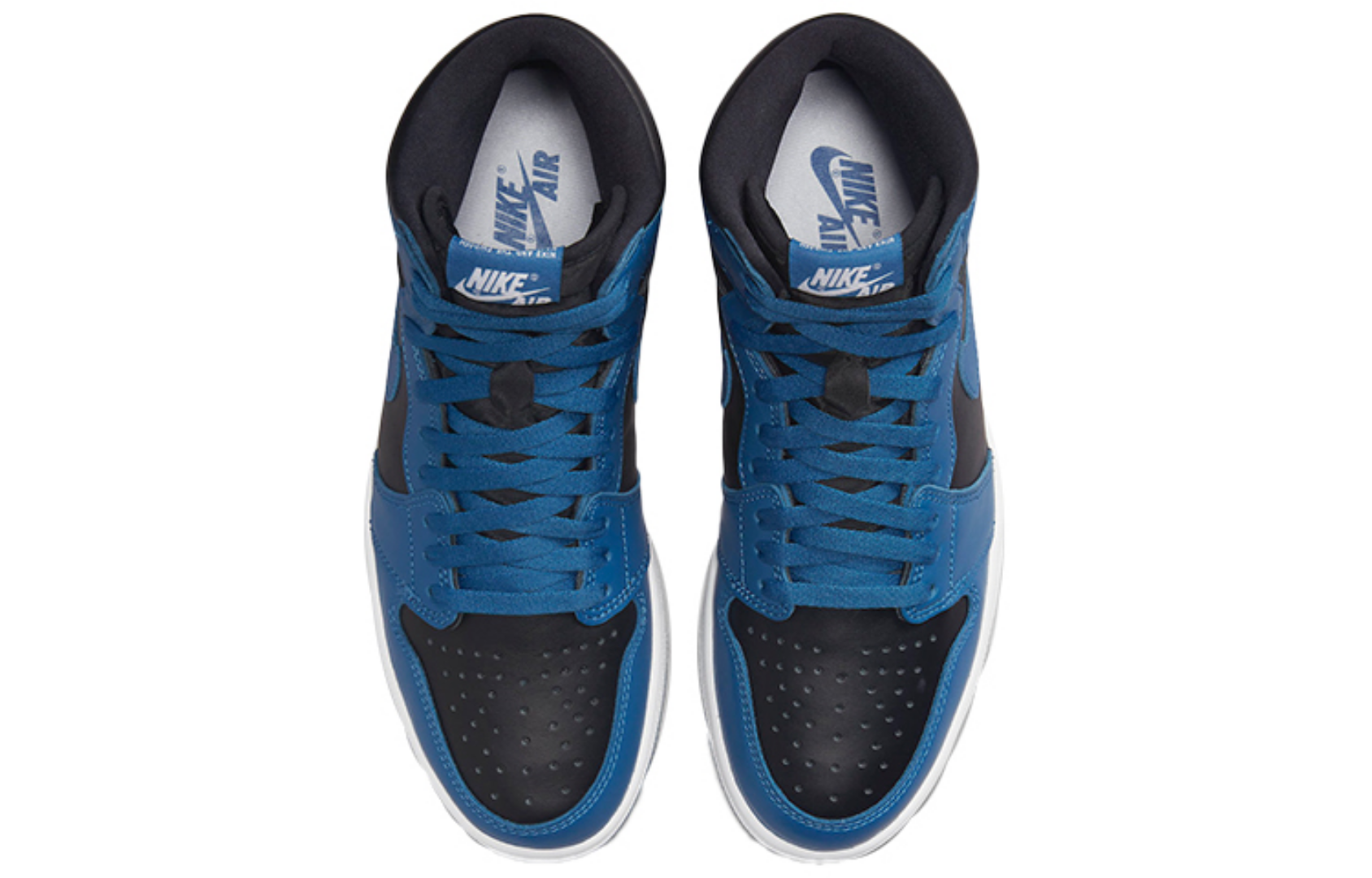 Фото № 4 с приближением к товару «‎Nike Air Jordan 1 High OG Vintage basketball shoes Dark Marina Blue»