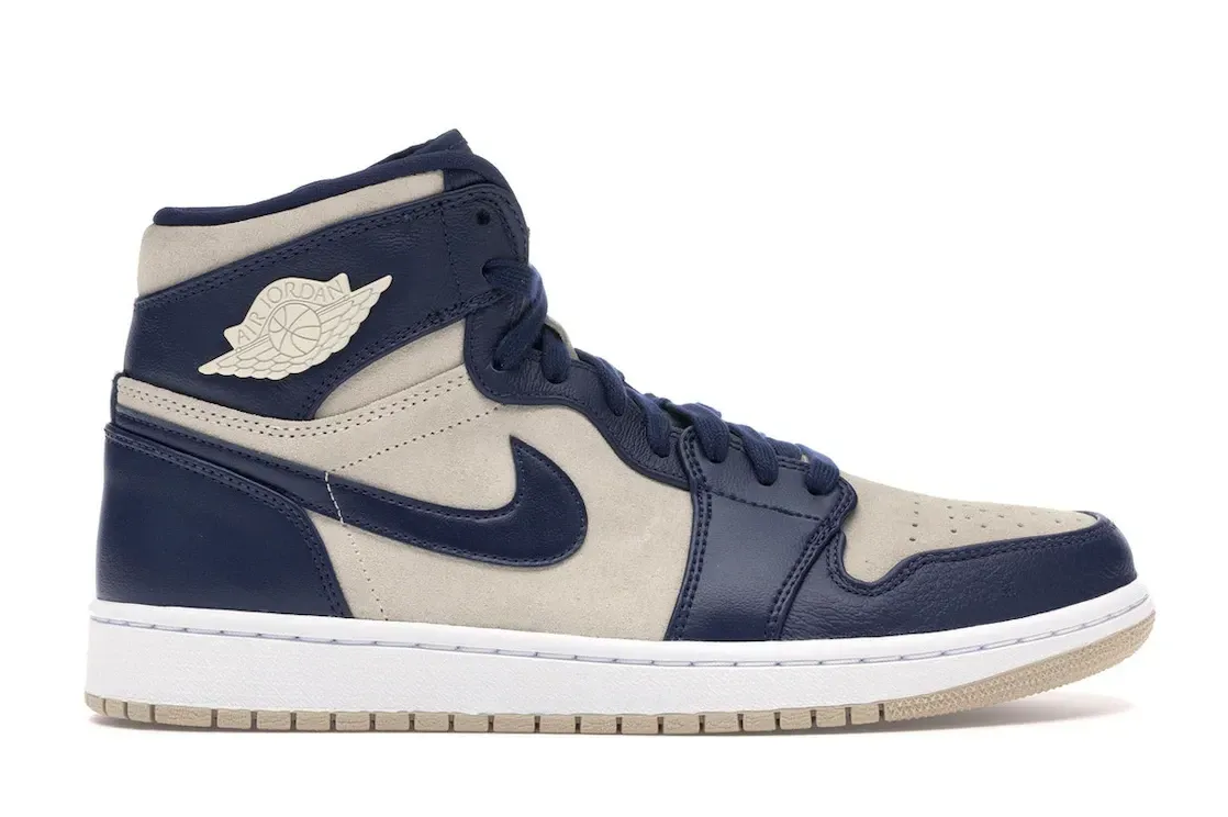 Фото № 1 с приближением к товару «‎Jordan 1 Retro Premium Midnight Navy Light Cream »