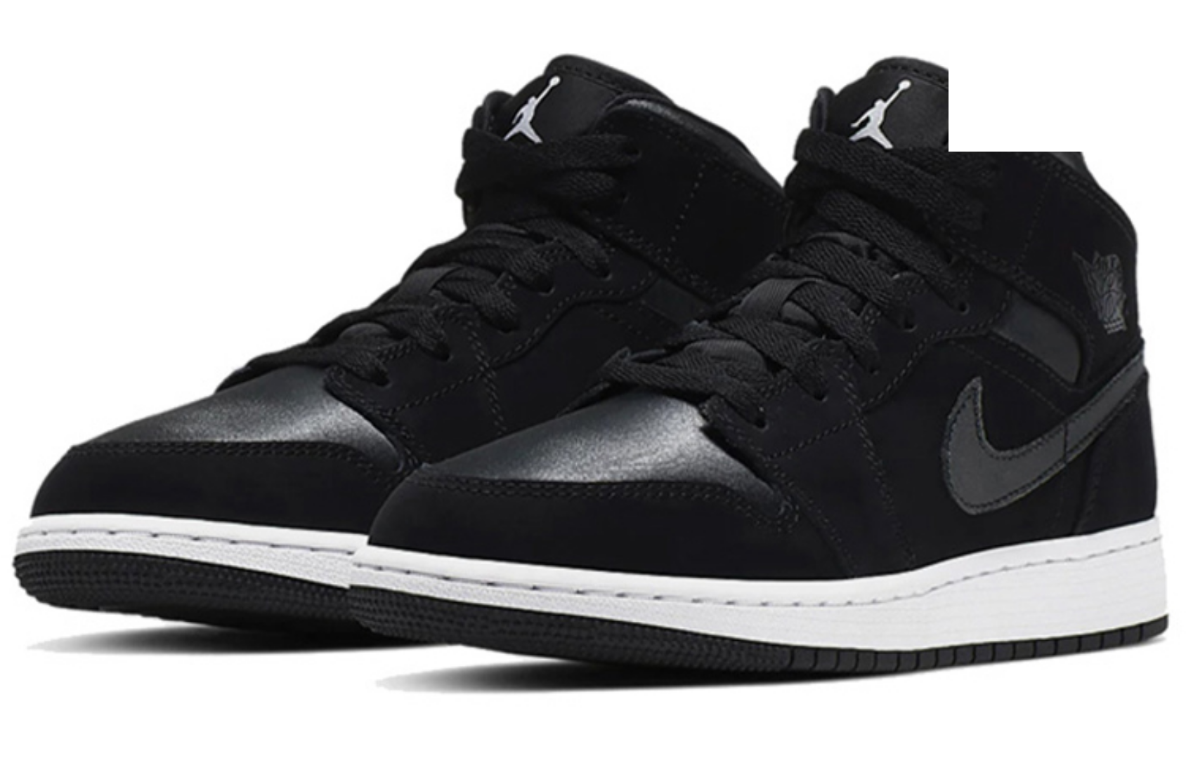 Фото № 3 с приближением к товару «‎Nike Air Jordan 1 Mid White Black Grey»
