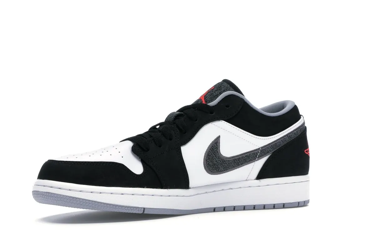 Фото № 2 с приближением к товару «‎Jordan 1 Low Black White Wolf Grey Infrared 23»