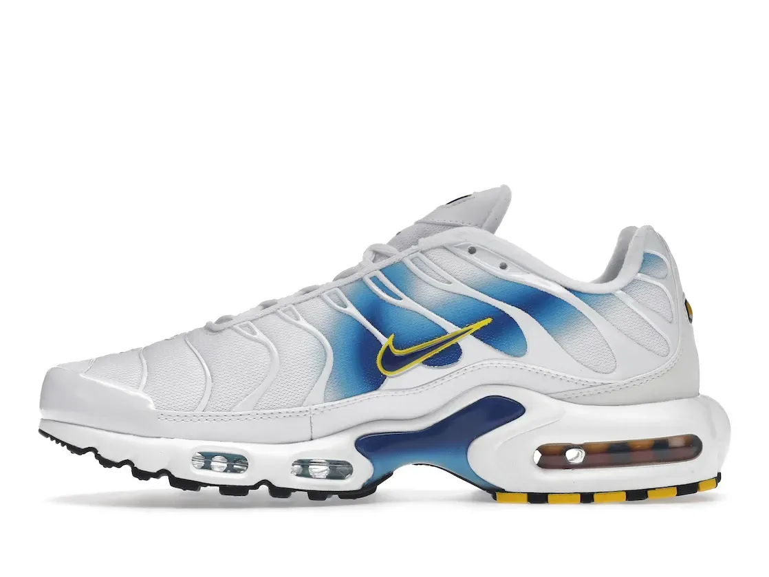 Фото № 3 с приближением к товару «‎Nike Air Max Plus Spray Paint Swoosh White Blue»