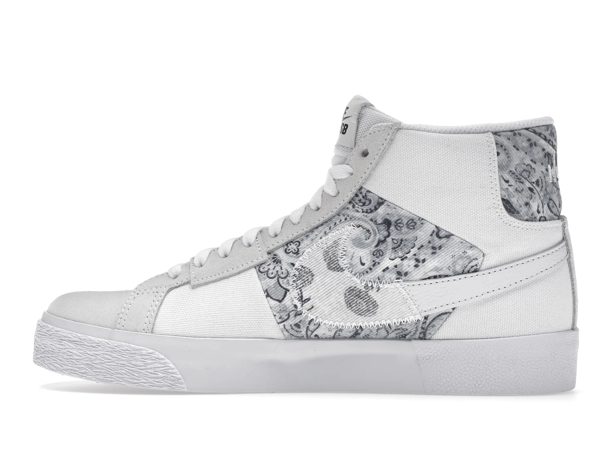 Фото № 5 с приближением к товару «‎Nike SB Zoom Blazer Mid Premium Floral White Grey»