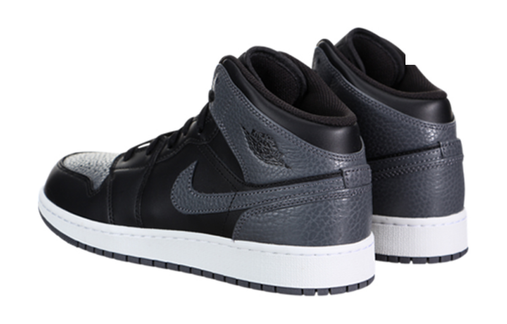 Фото № 4 с приближением к товару «‎Jordan 1 Mid Black Dark Grey (GS) BlackDark Grey»