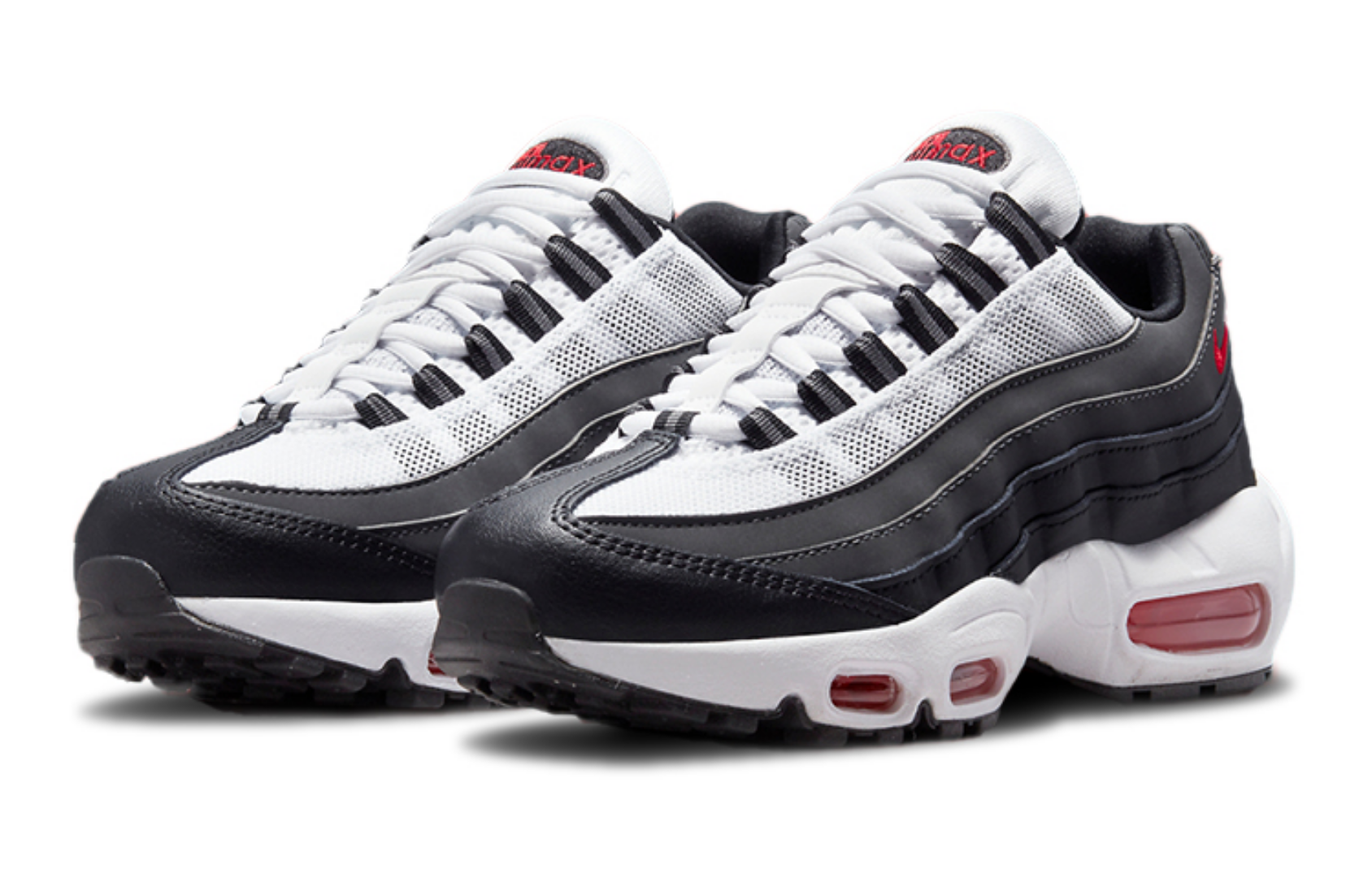 Фото № 3 с приближением к товару «‎Nike Air Max 95 Recraft Sneakers BlackWhiteRed»