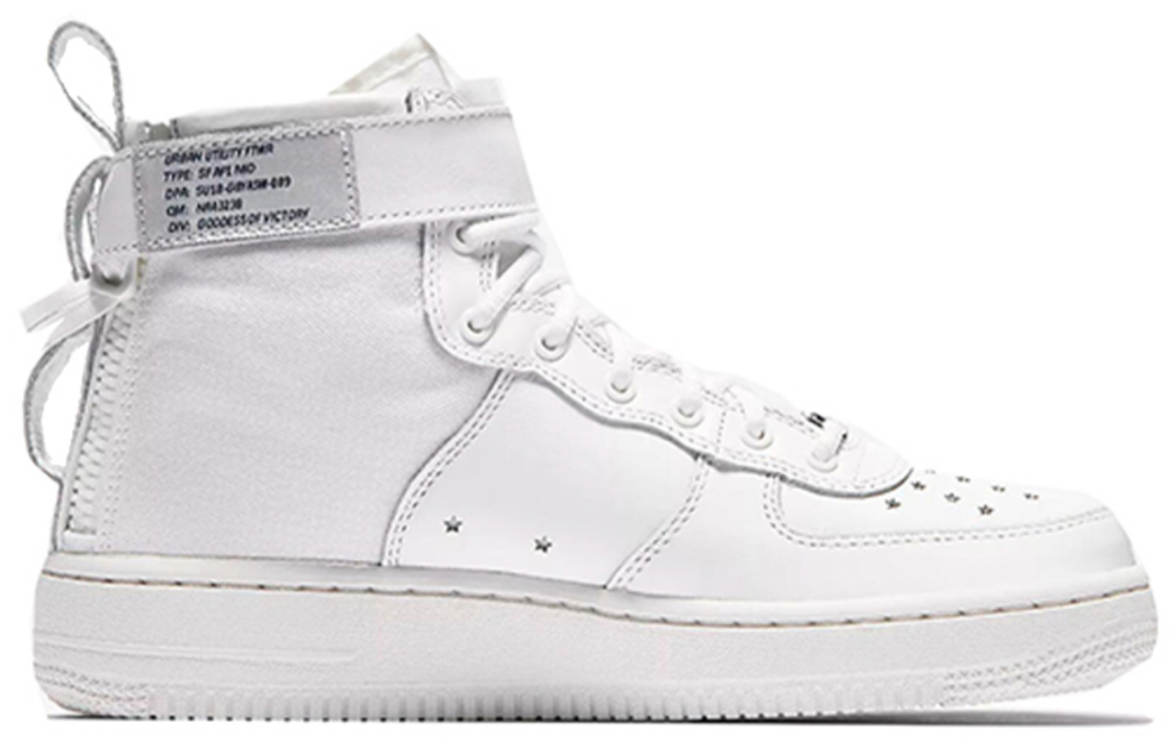 Фото № 2 с приближением к товару «‎Nike SF Air Force One Mid White (GS)»