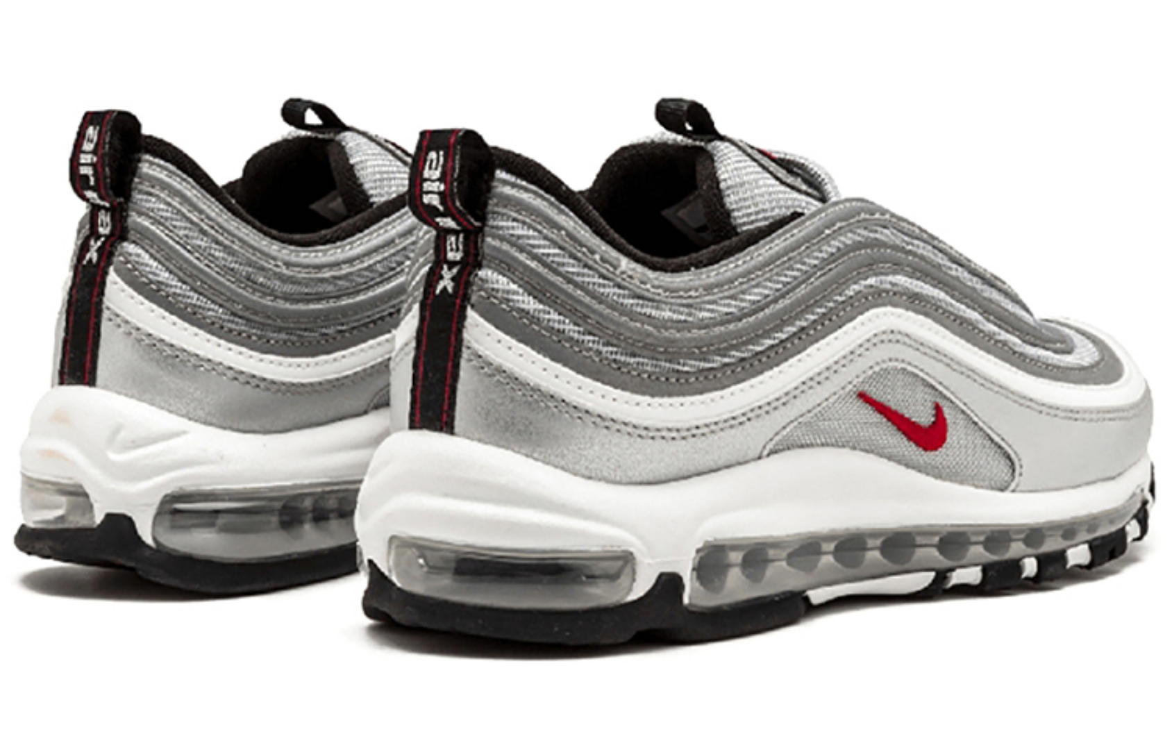 Фото № 3 с приближением к товару «‎ Nike Air Max 97 Running shoes Metallic SilverVarsity RedWhiteBlack»