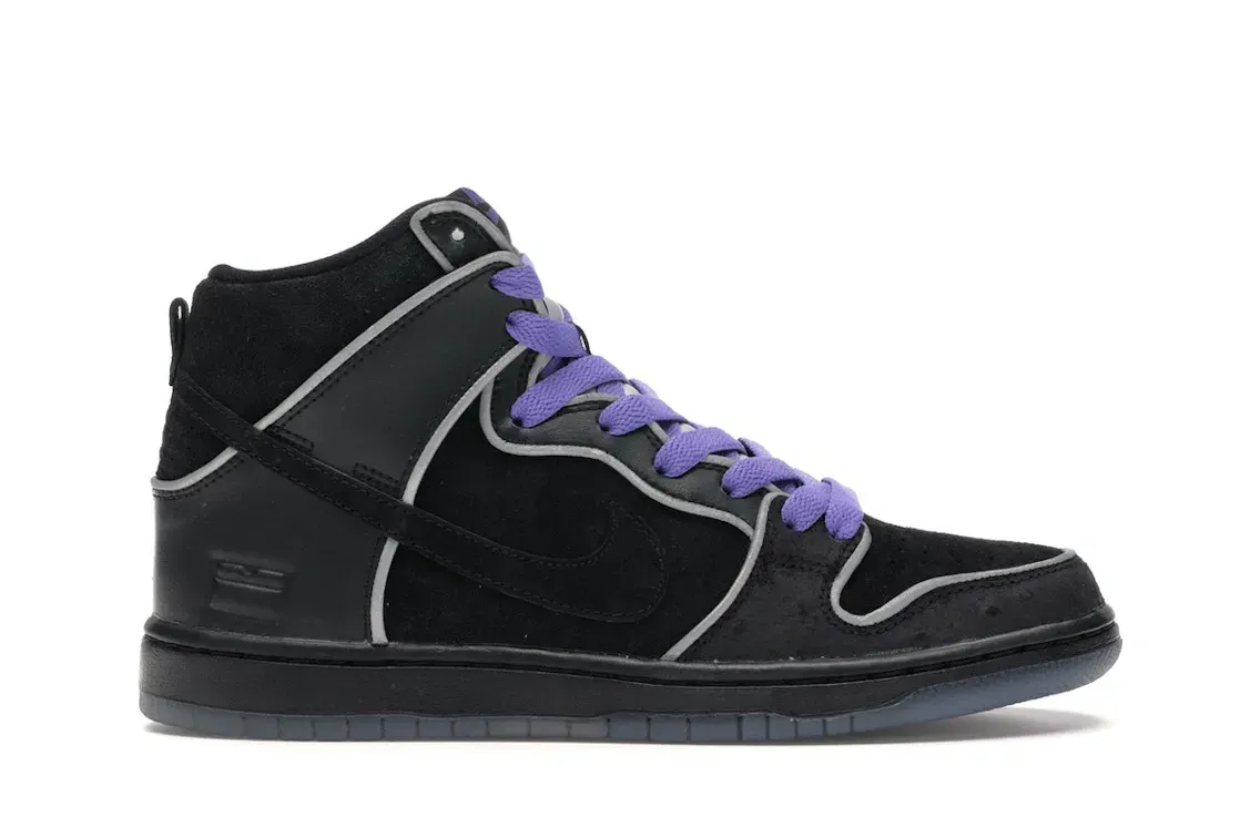 Фото № 1 с приближением к товару «‎Nike SB Dunk High Black Purple Box»