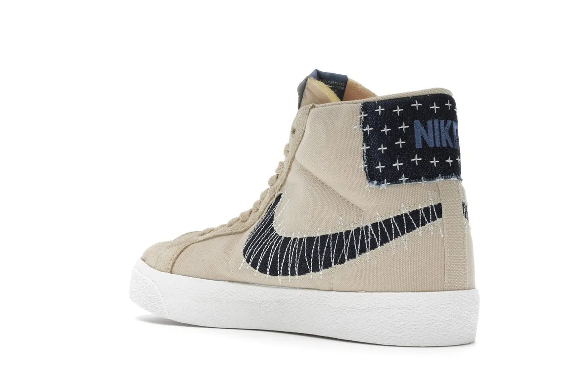 Фото № 6 с приближением к товару «‎Nike SB Zoom Blazer Mid Sashiko Sesame»
