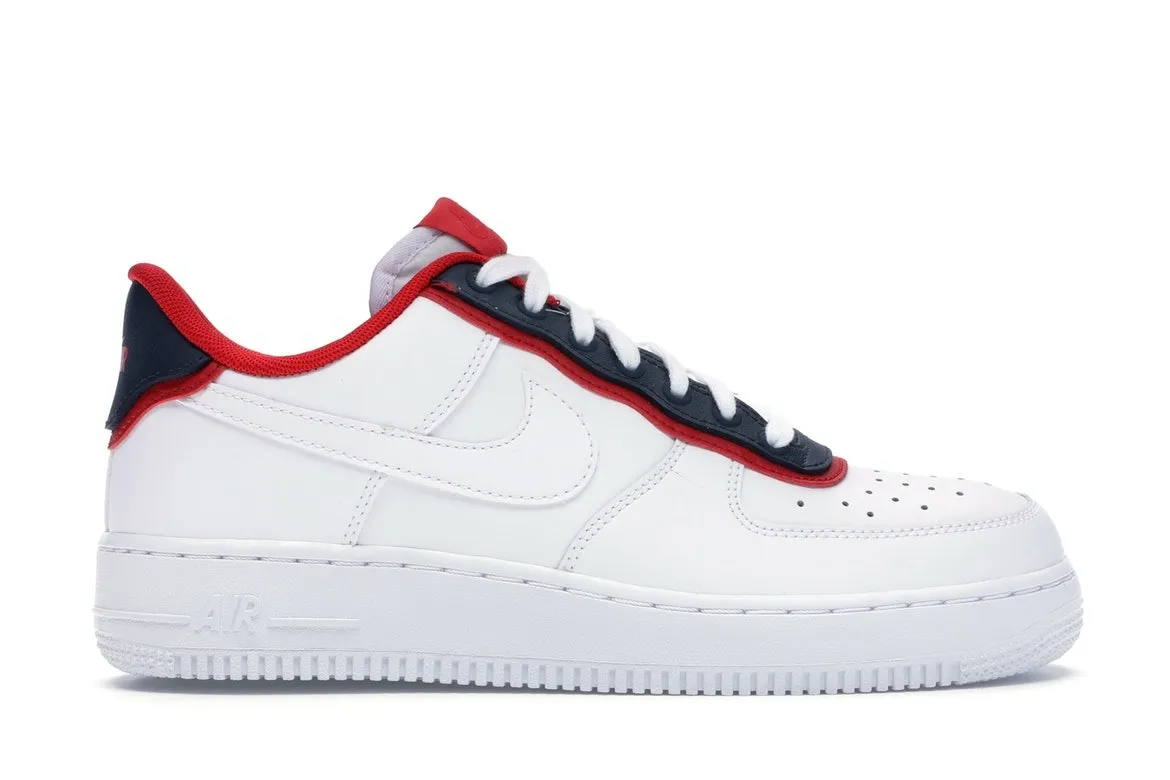 Фото № 1 с приближением к товару «‎Nike Air Force 1 Low Double Layer White Obsidian Red»
