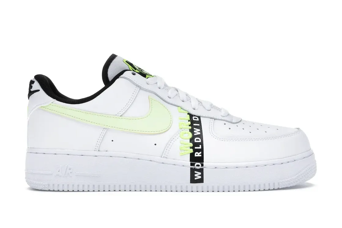 Фото № 1 с приближением к товару «‎Nike Air Force 1 Low Worldwide White Volt»