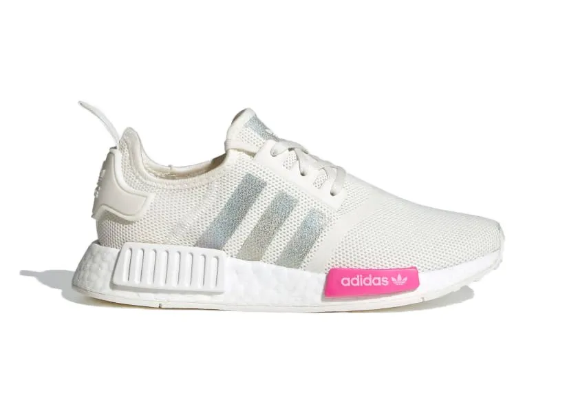 Фото № 1 с приближением к товару «‎adidas NMD R1 Core White Screaming Pink (Youth)»