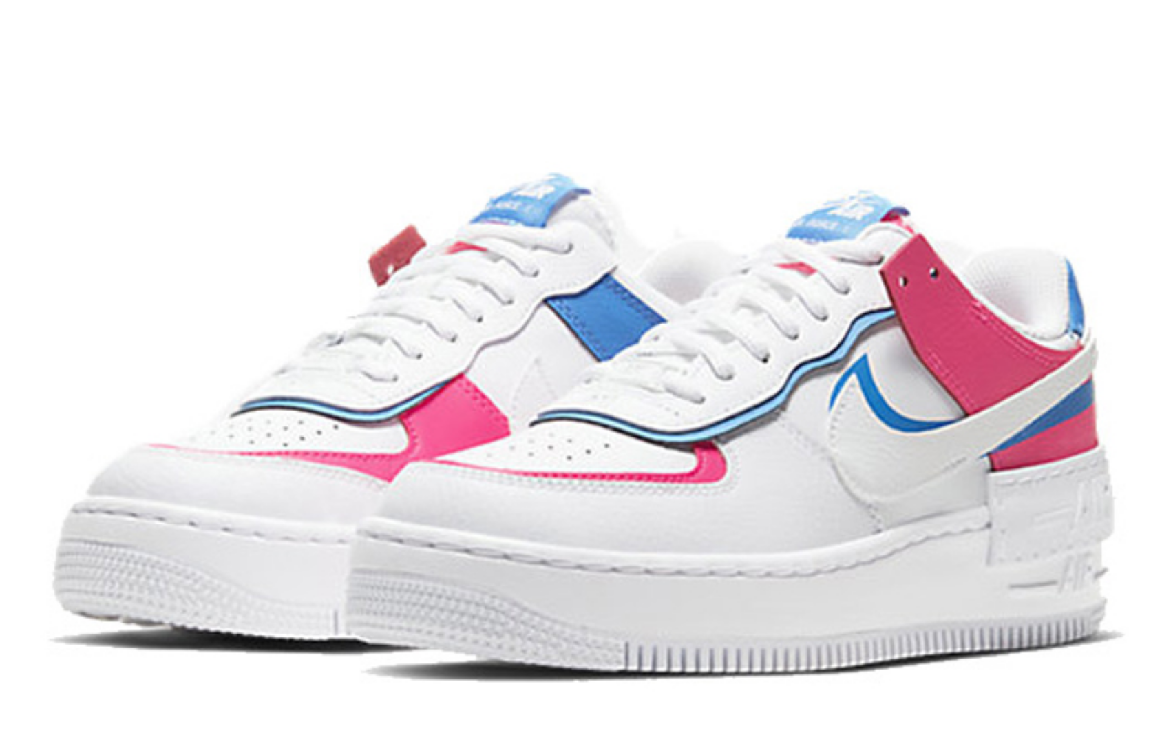 Фото № 3 с приближением к товару «‎Nike Air Force 1 Shadow Skate shoes bluepink»