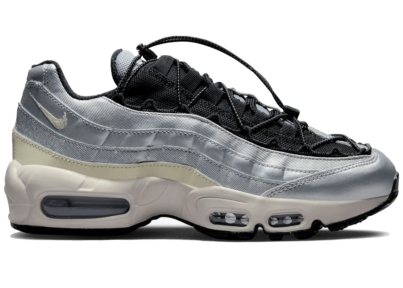 Фото № 1 с приближением к товару «‎Nike Air Max 95 Toggle Metallic Silver Alabaster »