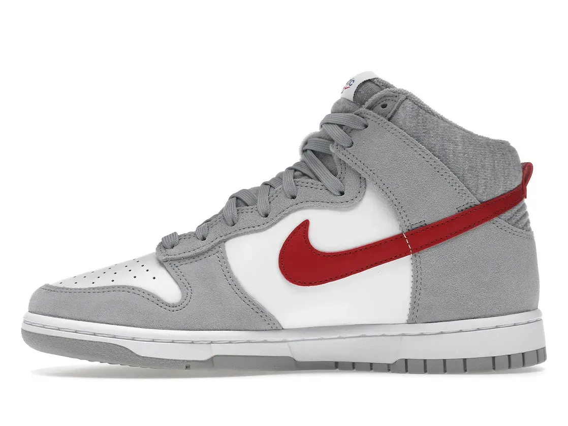 Фото № 3 с приближением к товару «‎Nike Dunk High Light Smoke Grey Gym Red»