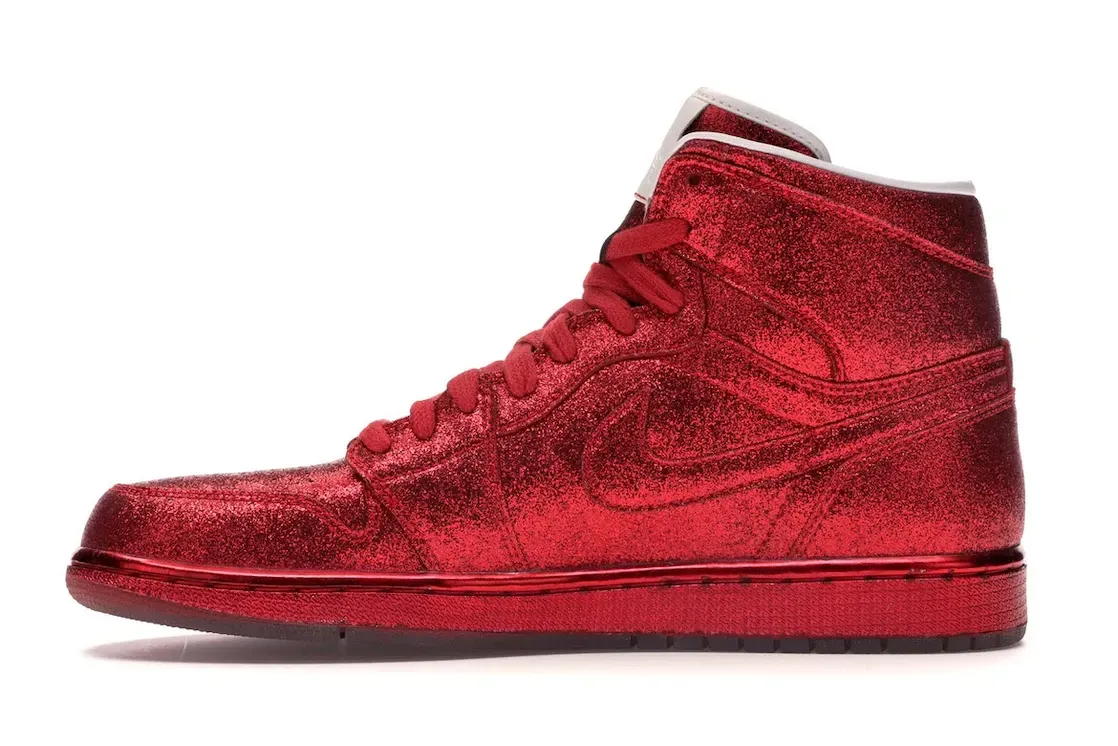 Фото № 3 с приближением к товару «‎Jordan 1 Retro Legends of Summer Red Glitter»