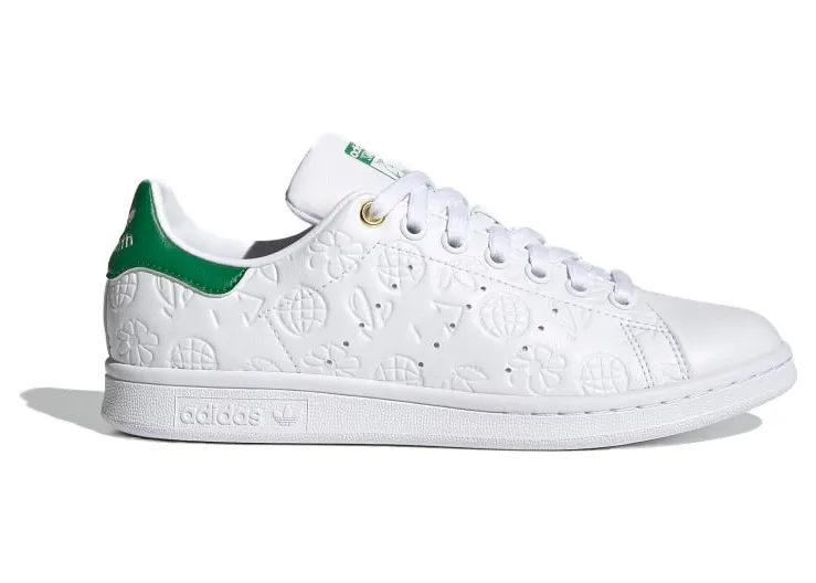 Фото № 1 с приближением к товару «‎adidas Stan Smith Embossed Graphics White Green »