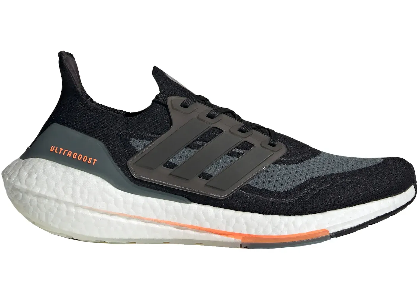 Adidas Ultra Boost 21 Black Blue Oxide Screaming Orange