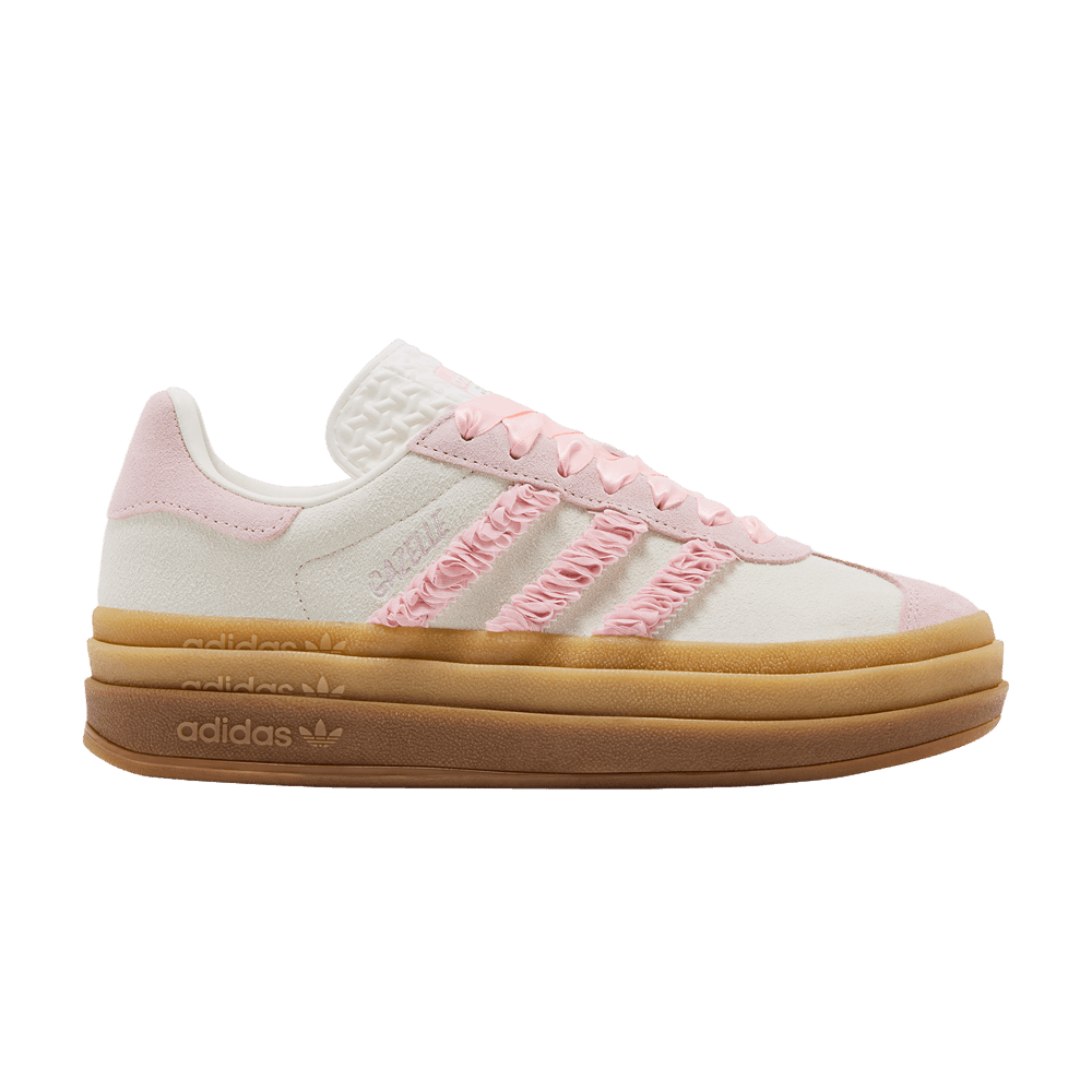 adidas Women's Gazelle Bold Pink Ruffle Lace