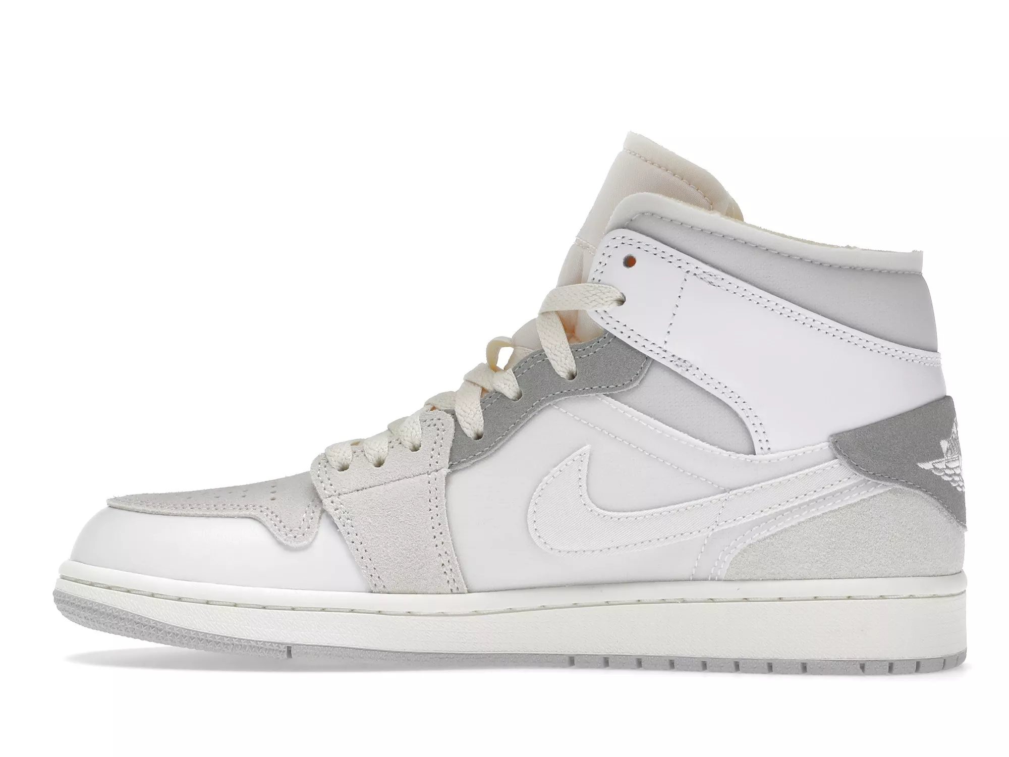 Фото № 4 с приближением к товару «‎Jordan 1 Mid SE Craft Inside Out White Grey»