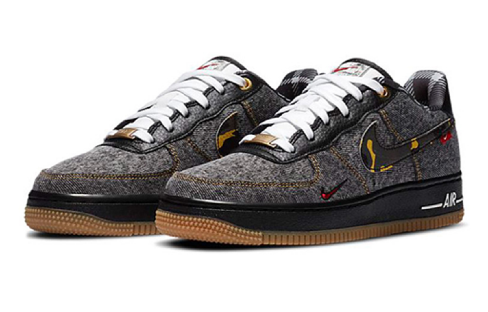 Фото № 3 с приближением к товару «‎Nike Air Force 1 LV8 GS 'Remix Black'»