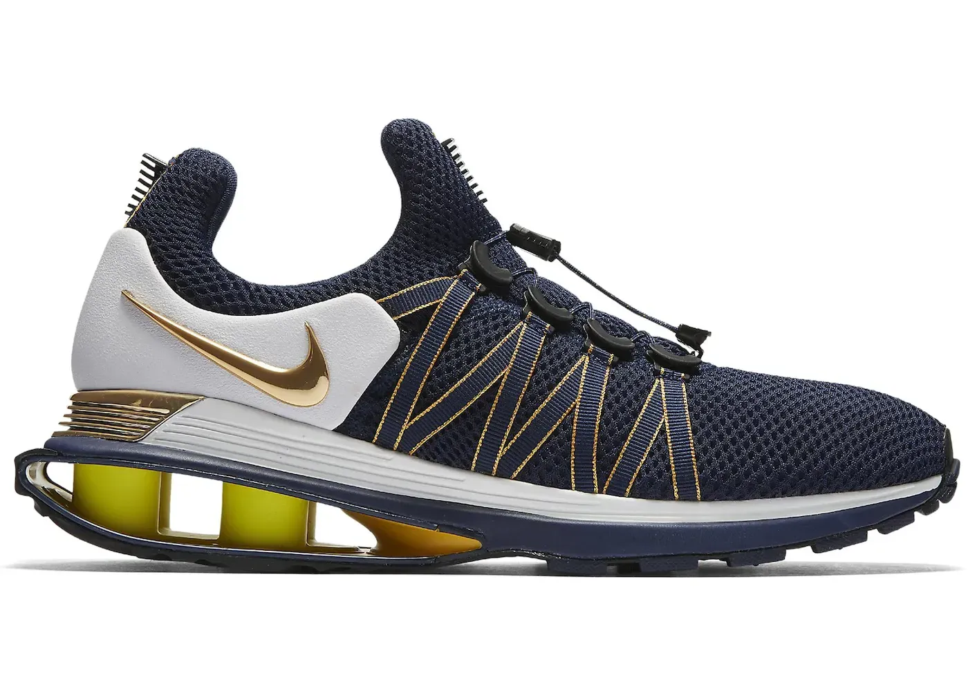 Фото № 1 с приближением к товару «‎Nike Shox Gravity Midnight Navy Metallic Gold»