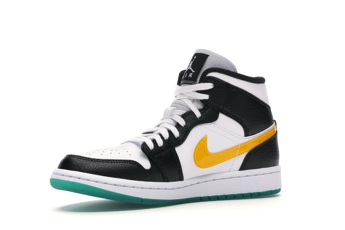 Фото № 2 с приближением к товару «‎Jordan 1 Mid Alternate Swooshes Red Yellow »