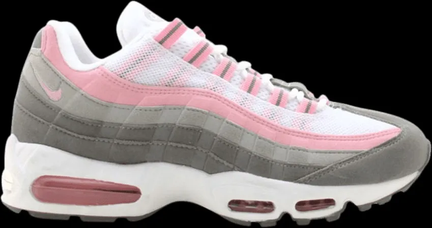 Фото № 1 с приближением к товару «‎Nike Air Max 95 White Real Pink Grey »