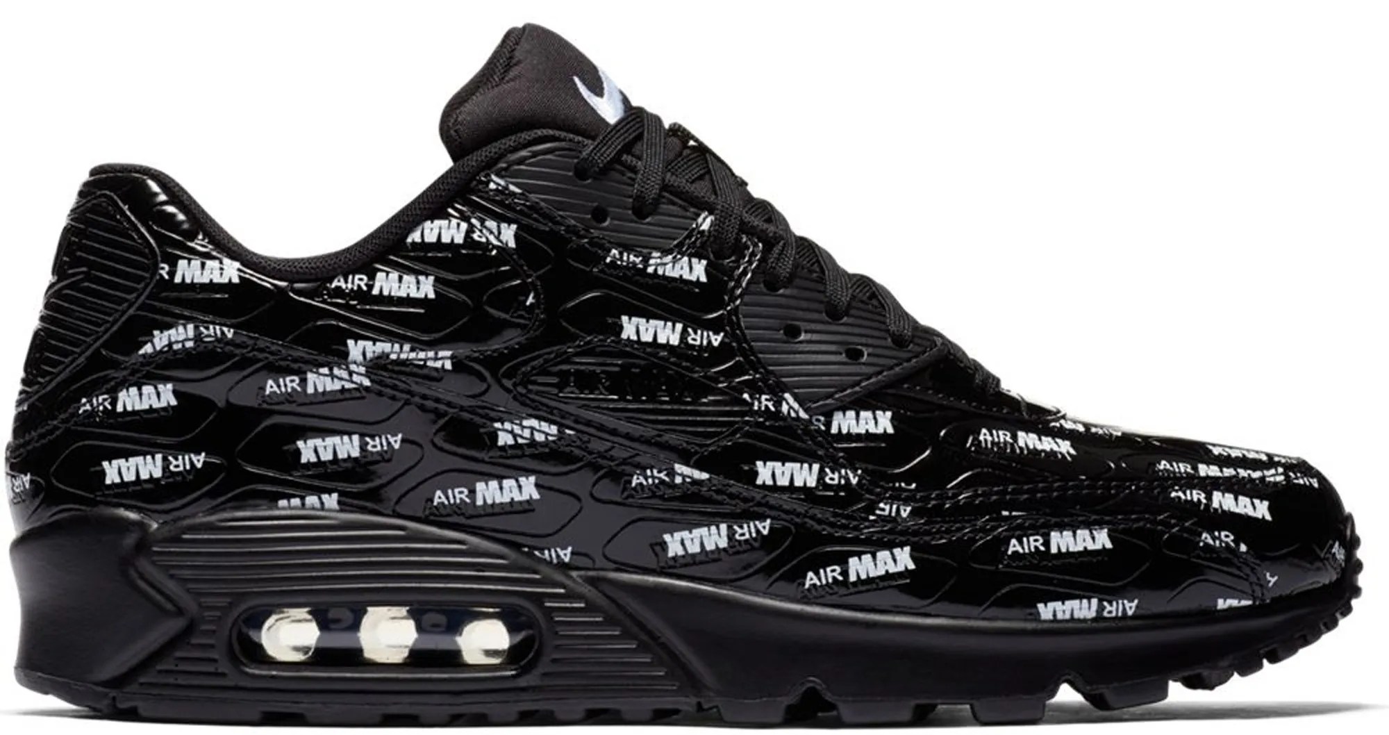 Фото № 1 с приближением к товару «‎Nike Air Max 90 All-Over Print Black White»
