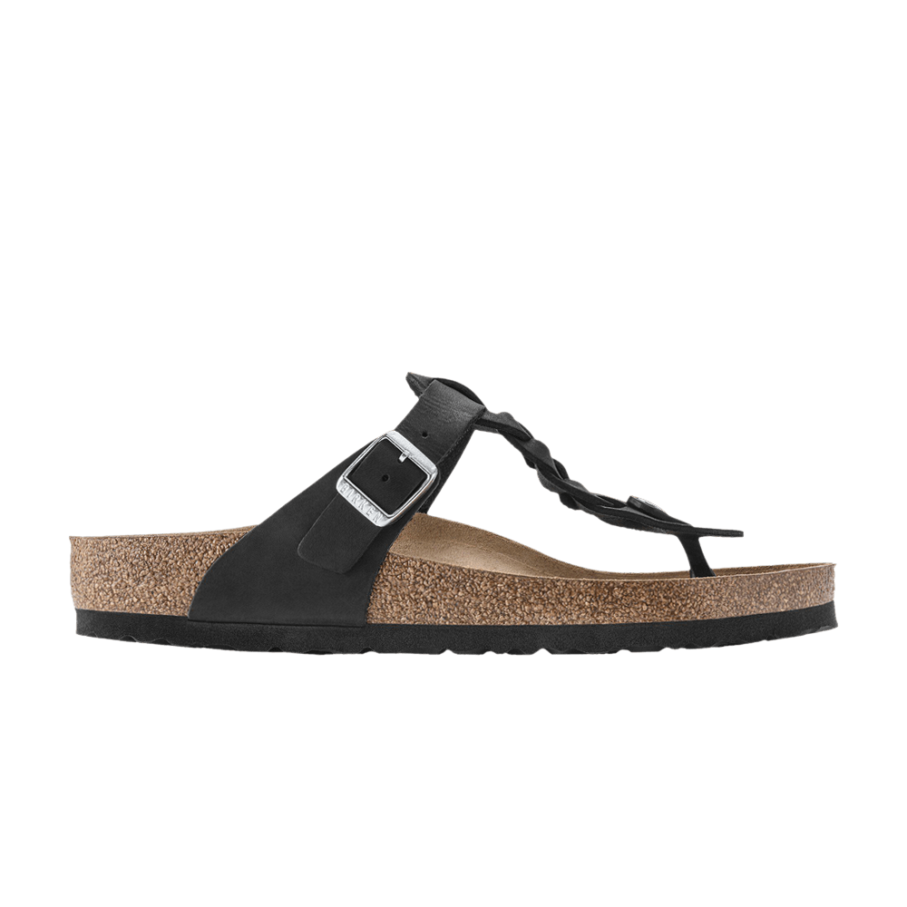 Birkenstock Women's Gizeh Braided Oiled Leather Black