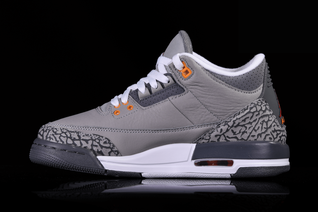 Фото № 2 с приближением к товару «‎Nike Air Jordan 3 Retro Vintage basketball shoes Cool Grey»