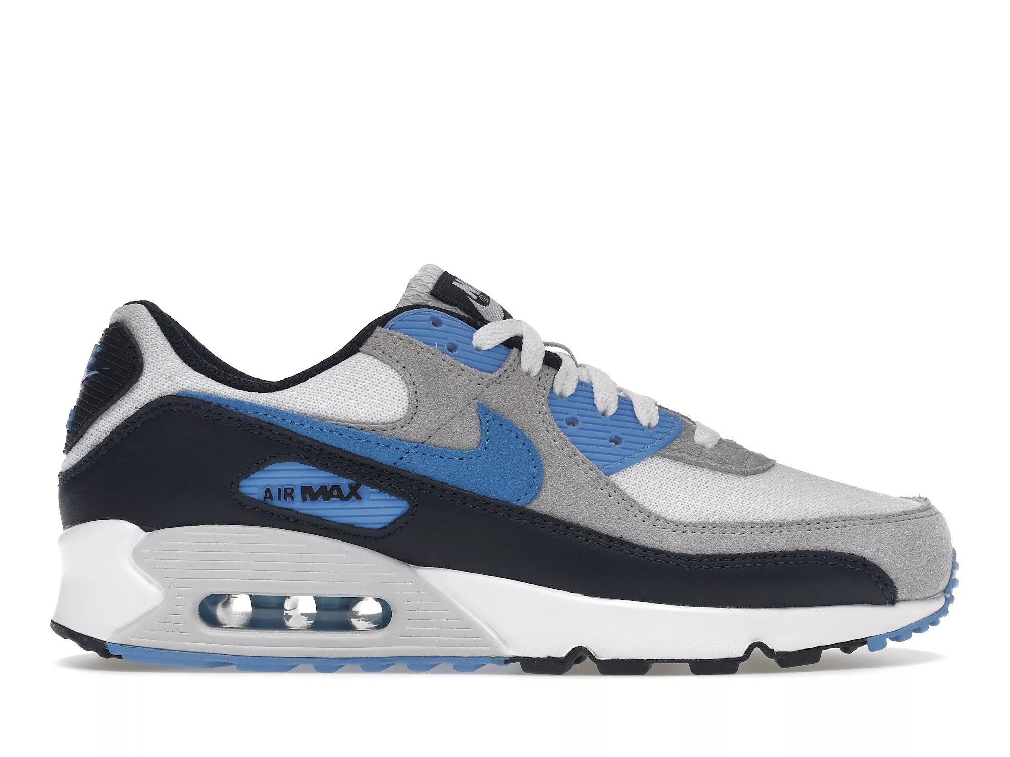 Фото № 1 с приближением к товару «‎Nike Air Max 90 White University Blue (2022)»