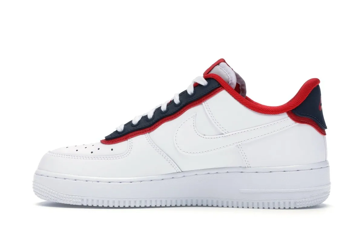 Фото № 5 с приближением к товару «‎Nike Air Force 1 Low Double Layer White Obsidian Red»