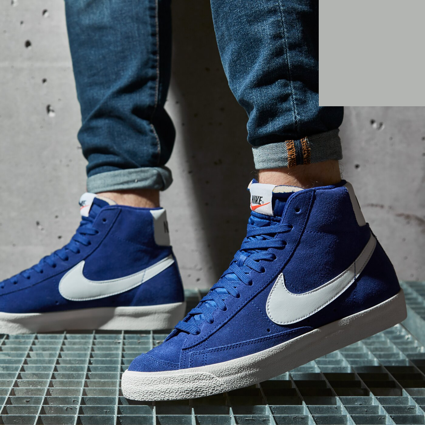Фото № 4 с приближением к товару «‎Nike Blazer Mid '77 Suede BlueWhite»