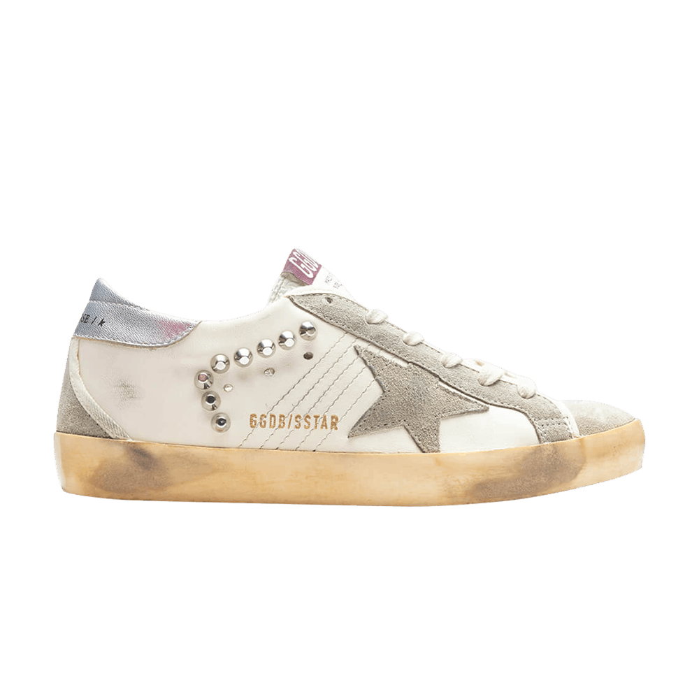 Golden Goose Women's Superstar Studded - Beige Taupe Silver