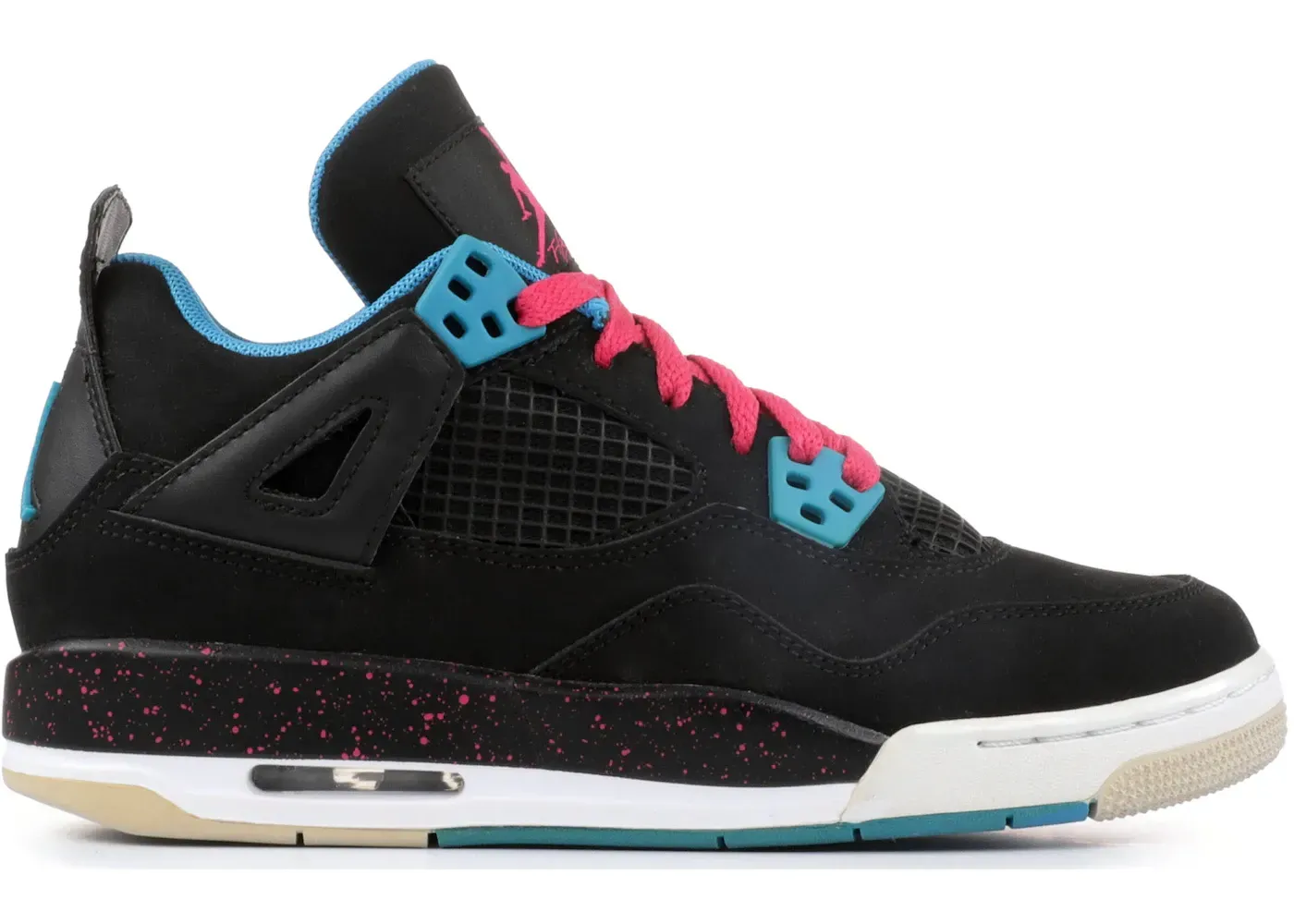 Jordan 4 Retro Black Vivid Pink Dynamic Blue 