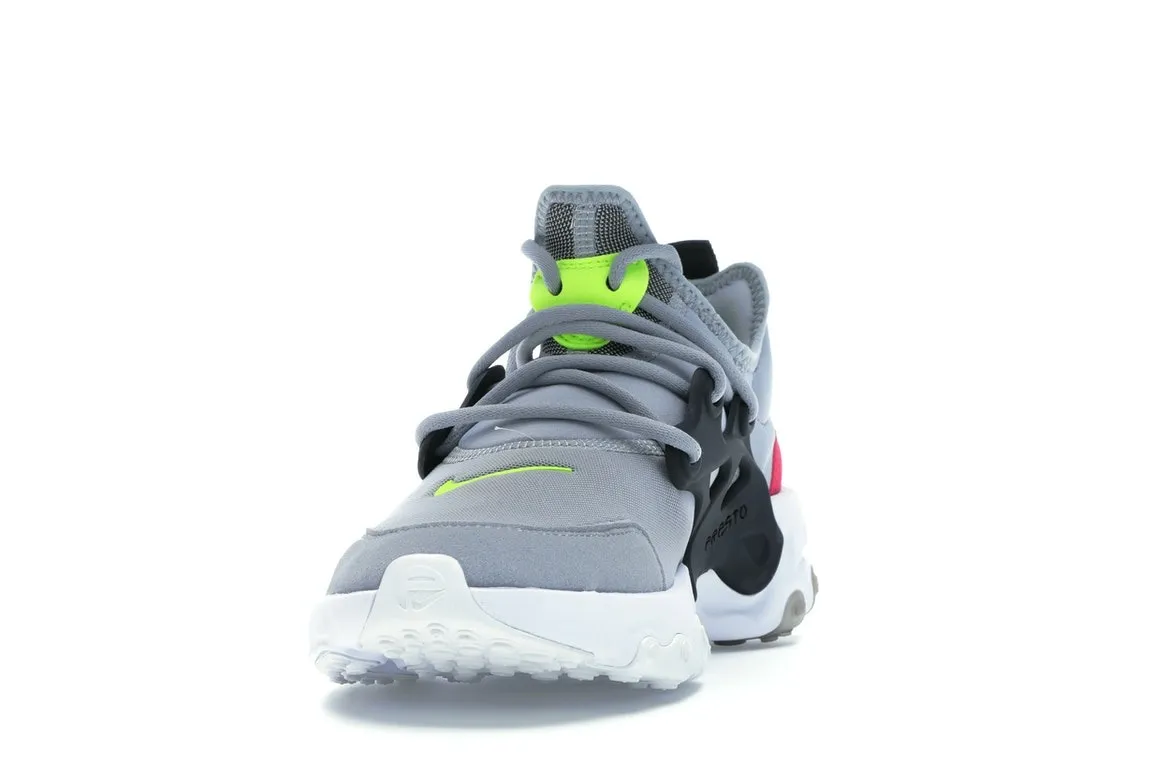 Фото № 2 с приближением к товару «‎Nike React Presto Wolf Grey Black Rush Pink Volt »