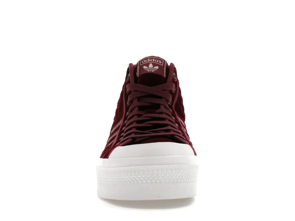 Фото № 2 с приближением к товару «‎adidas Nizza Platform Mid Victory Crimson Velour »