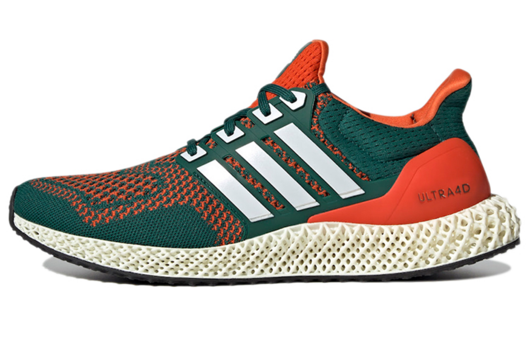 Фото № 1 с приближением к товару «‎adidas Ultra 4D "Miami" Running Shoes GreenOrange»