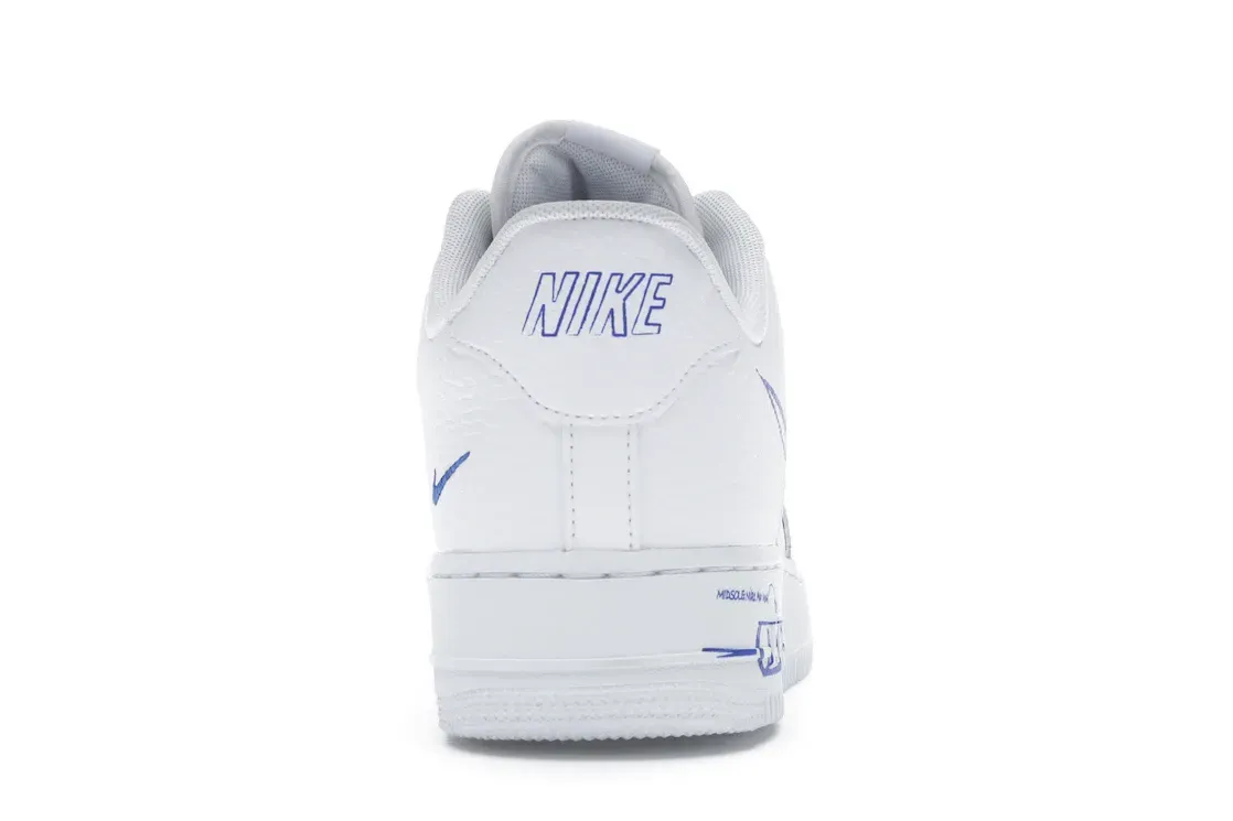Фото № 4 с приближением к товару «‎Nike Air Force 1 Low Sketch White Royal»