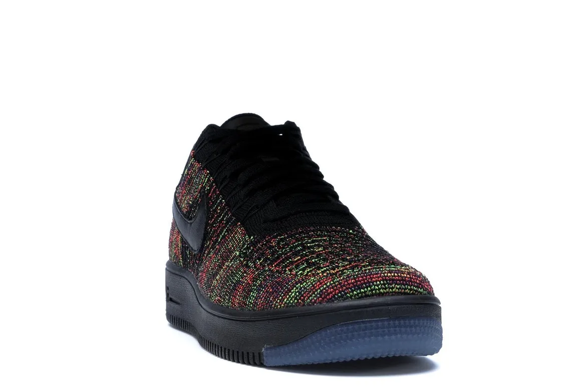 Фото № 2 с приближением к товару «‎Nike Air Force 1 Low Flyknit Black Multi-Color»