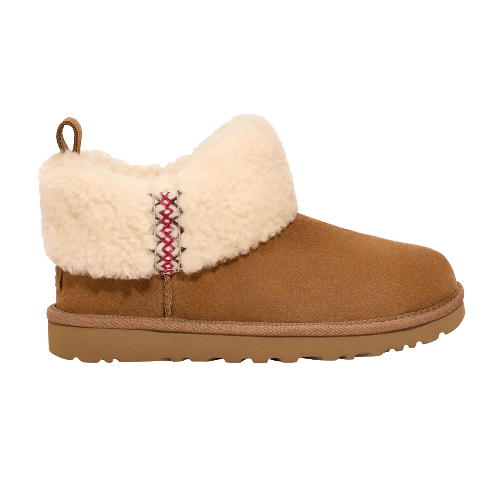 UGG Women's Ultra Mini Braid Boot Chestnut