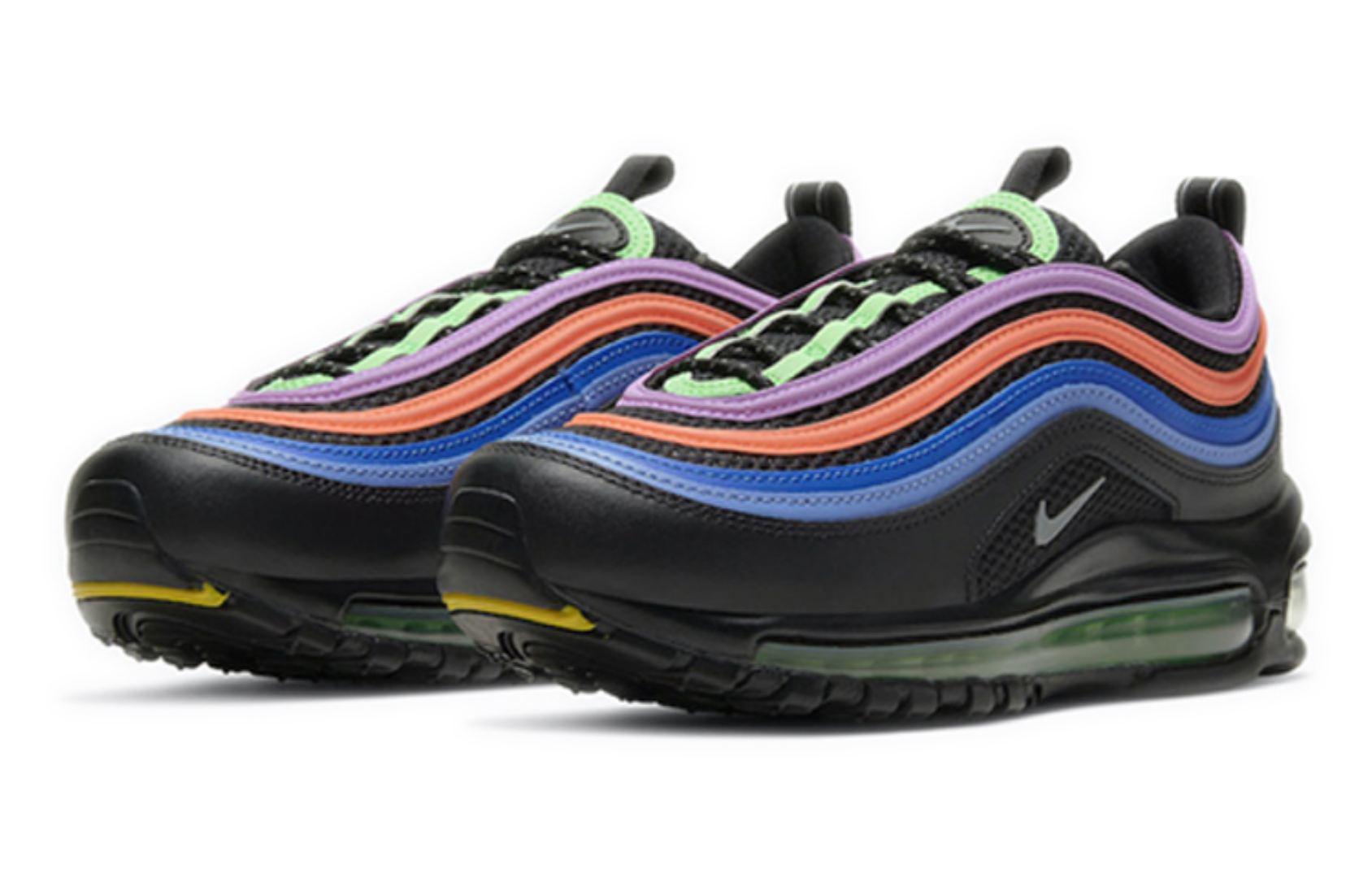 Фото № 3 с приближением к товару «‎Nike Air Max 97 "Black Multi" (GS) BlackRainbow»
