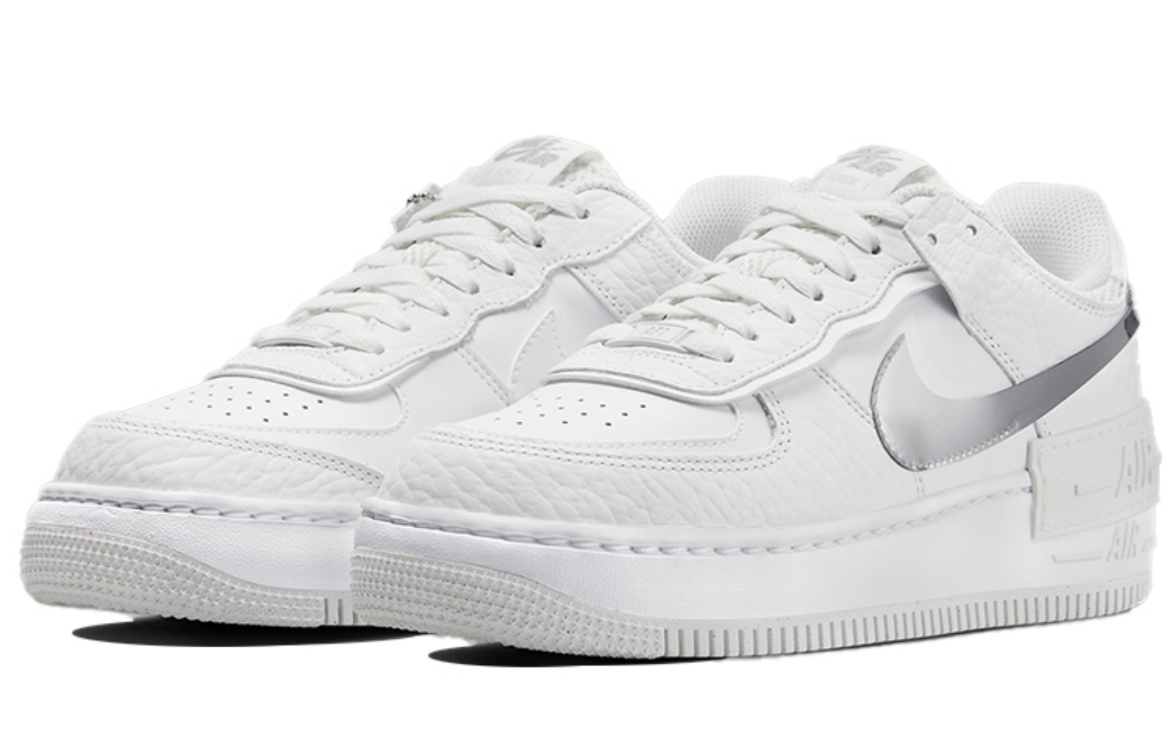 Фото № 3 с приближением к товару «‎Nike Air Force 1 Shadow Low-Top Sneakers WhiteSilver»