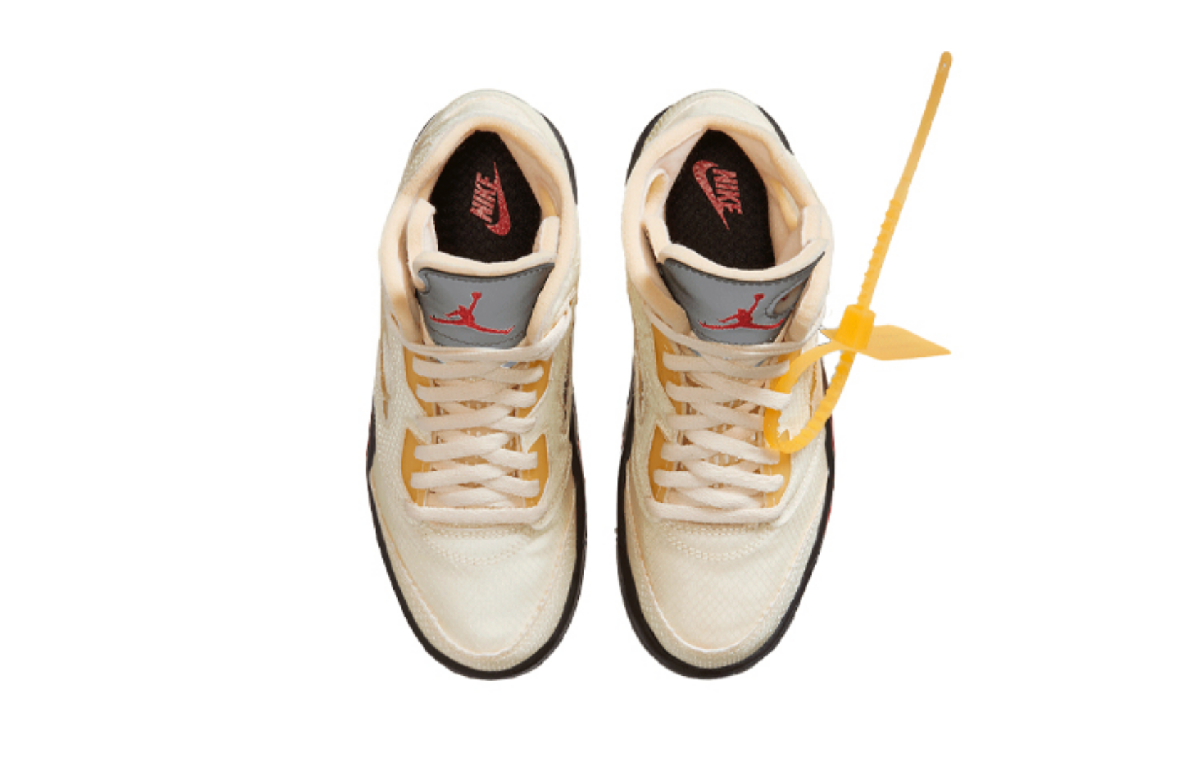 Фото № 4 с приближением к товару «‎Off-White x Air Jordan 5 "Sail" SP (BP) White»