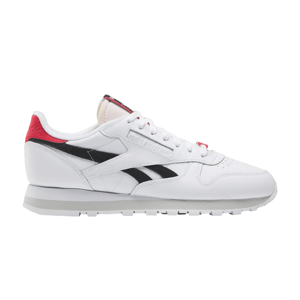 Reebok Classic Leather White Black Vector Red