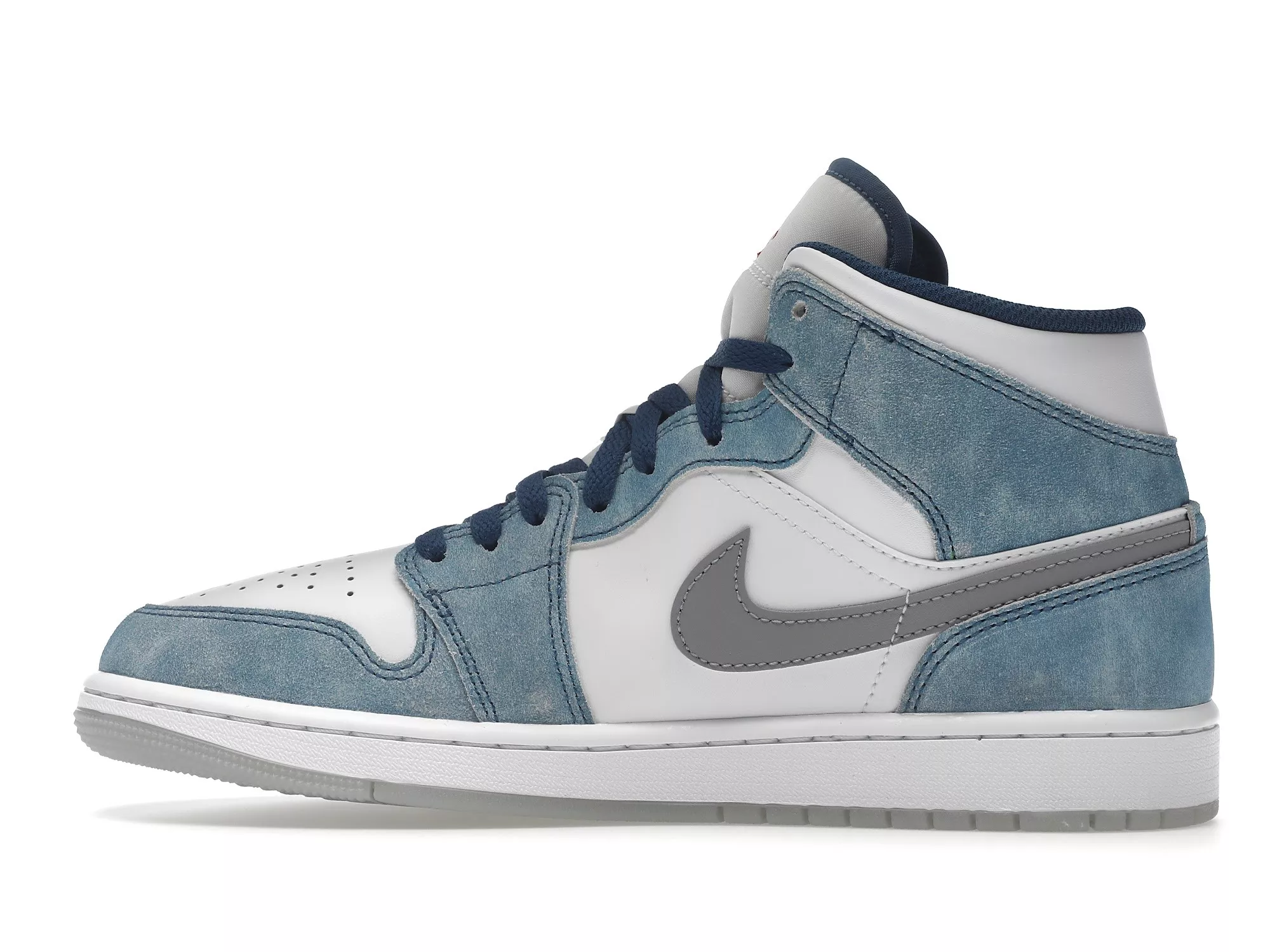 Фото № 5 с приближением к товару «‎Jordan 1 Mid French Blue Fire Red»