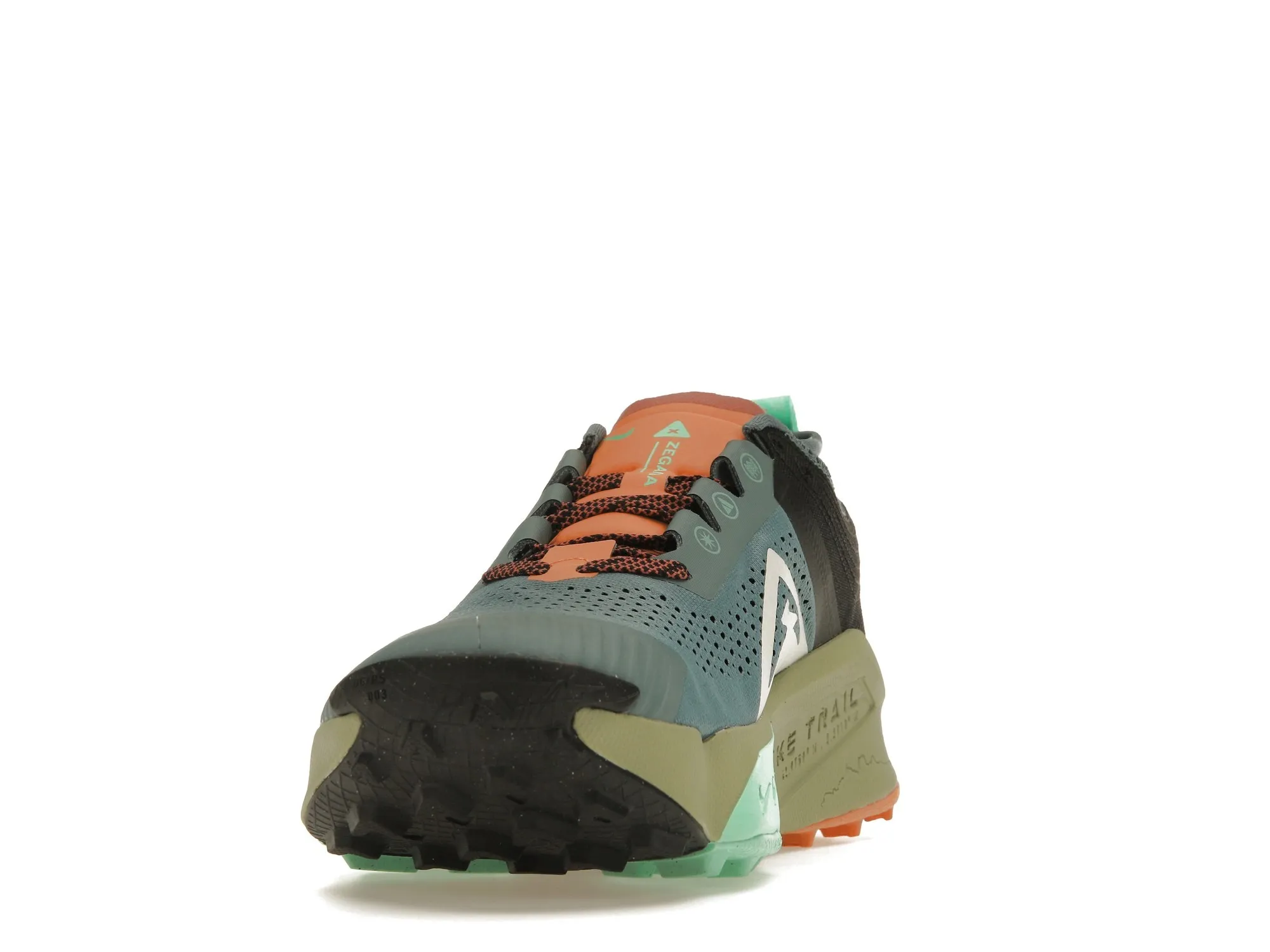 Фото № 2 с приближением к товару «‎Nike ZoomX Zegama Trail Light Slate Grey Glow Green Bone Black»