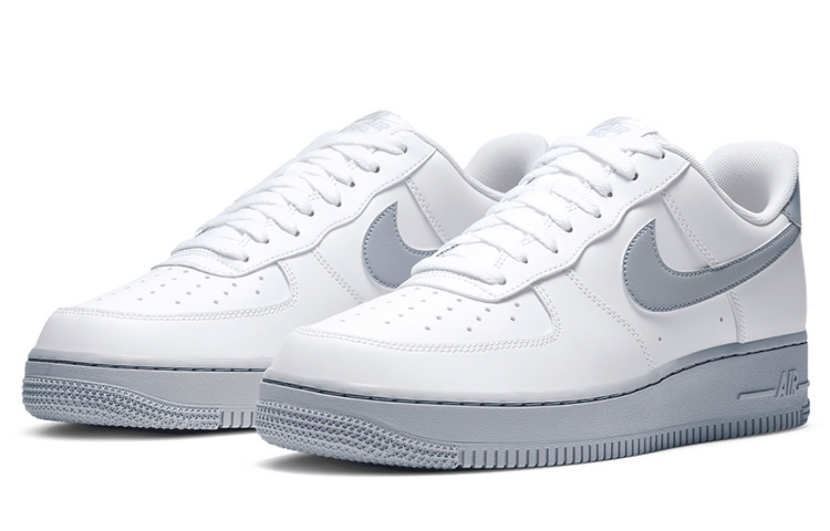 Фото № 3 с приближением к товару «‎Nike Air Force 1 Low 07 "Wolf Grey" GreyWhite»